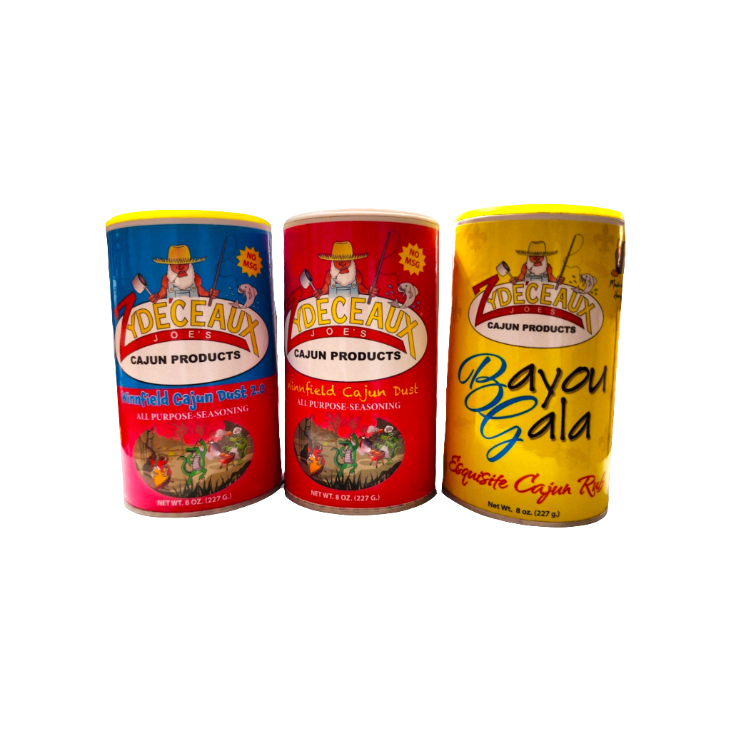 MOUTH WATERING CAJUN TRIO OF SPICES AND RUB. – Zyde'ceaux Joe's Cajun